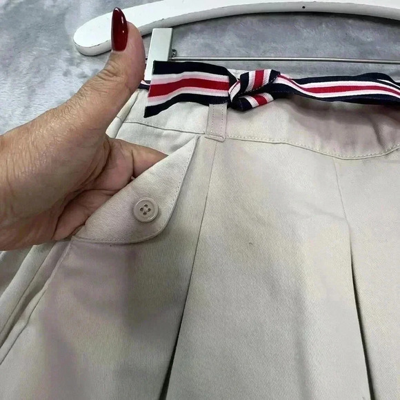 Gymboree Girl Uniform School Tan Sand Pleated Skirt Short size 5 NWT - Picture 3 of 13